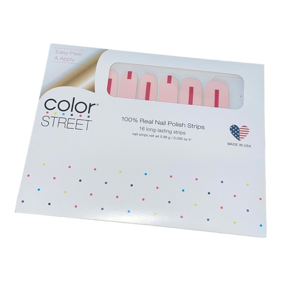 Color Street PINK OUTSIDE THE BOX Geometric Lines on Baby Pink Set - Picture 2 of 4